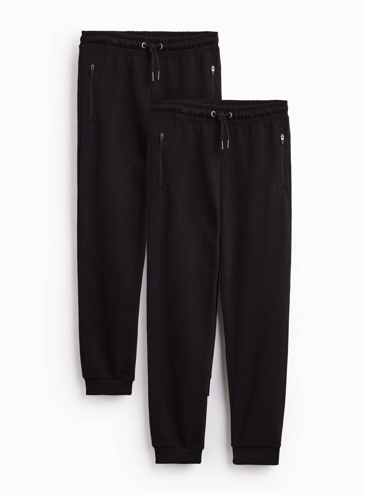 Black Ottoman Joggers 2 Pack 7 years - Image 1