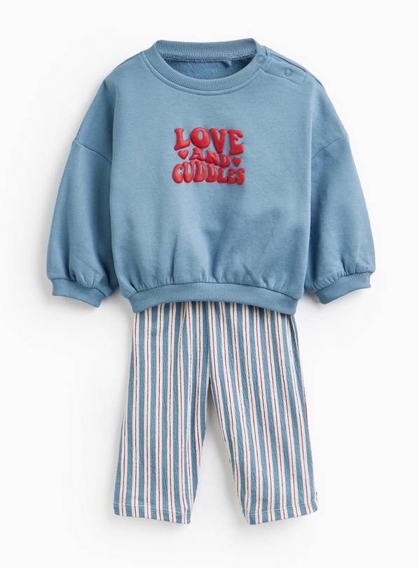 Valentine's Love & Cuddles Print Sweat Set 9-12 months