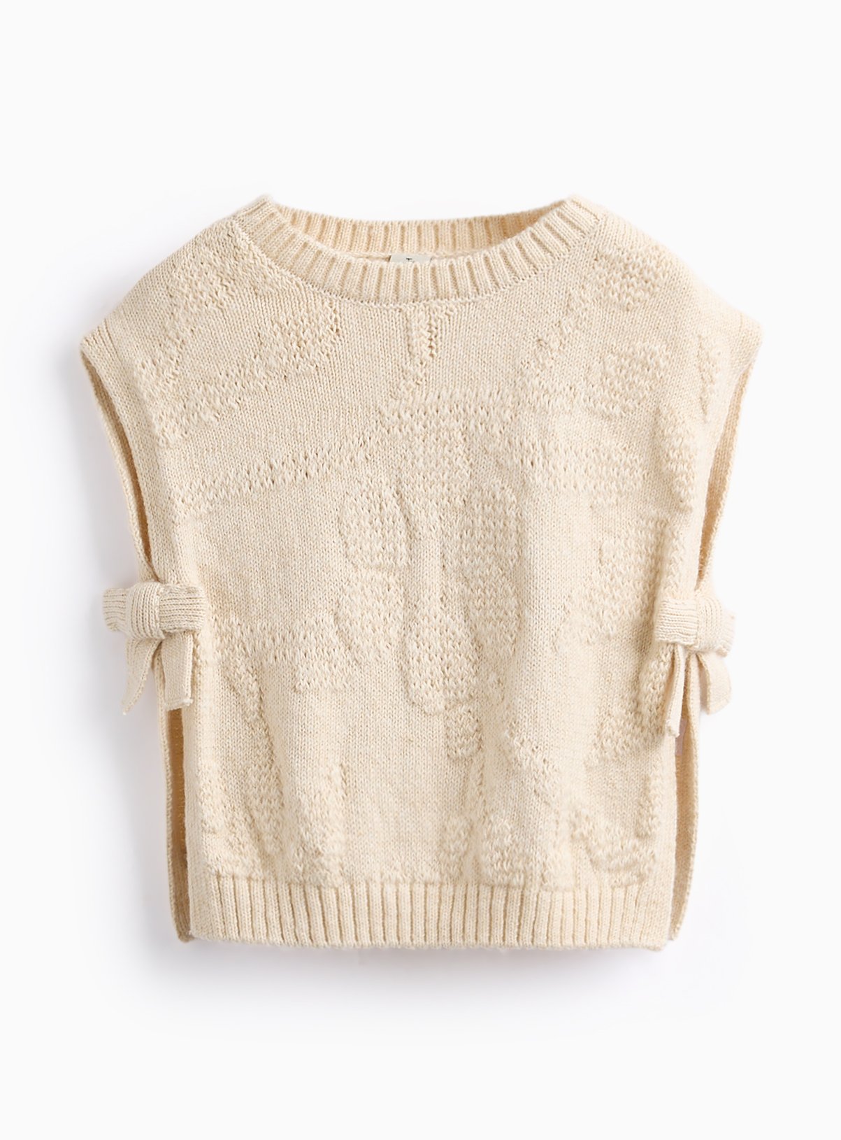 Cream Tu x Morris & Co. Mini Me Marigold Cream Knitted Tabard - Morris & Co by Sainsbury's