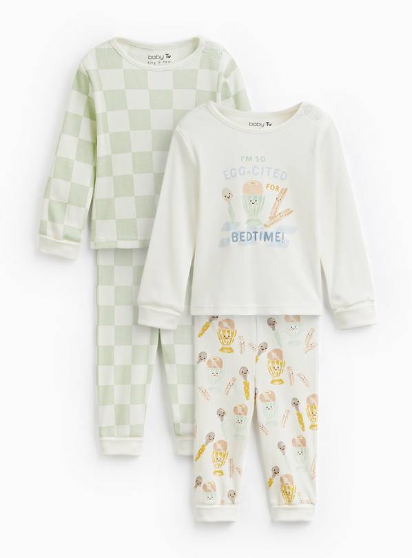 Eggscited Print Pyjamas Set 2 Pack 2-3 years