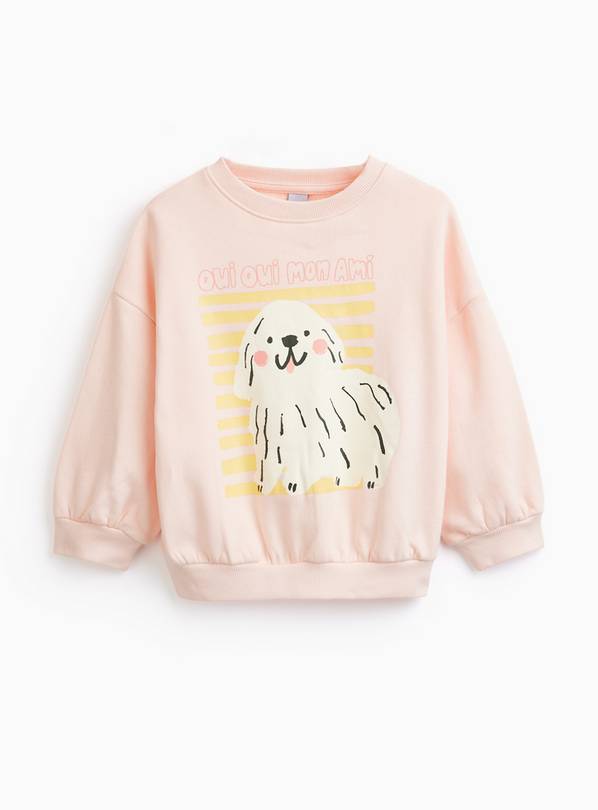 Coral Dog Graphic Sweatshirt 5-6 years