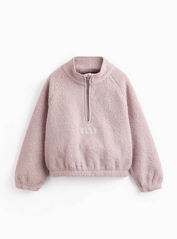 ELLE Pink Borg Half-Zip Fleece  8 years