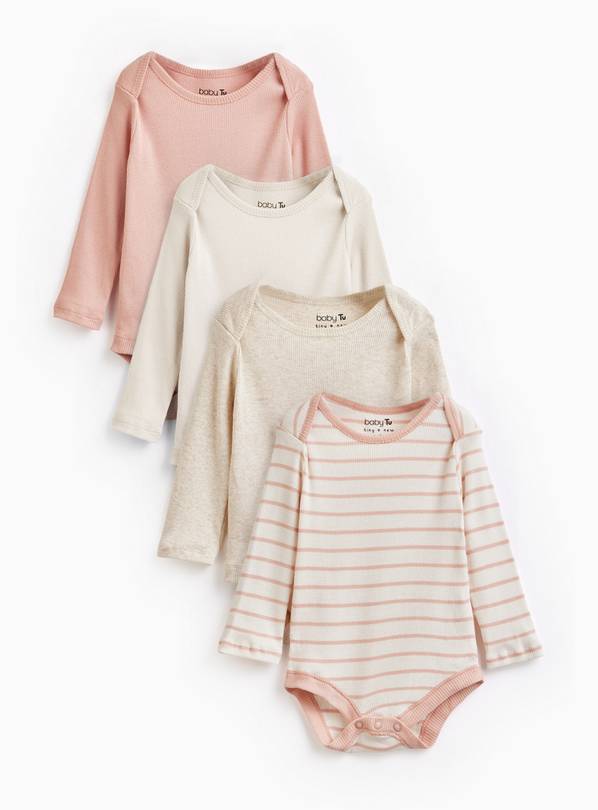 Ribbed Bodysuits 4 Pack 6-9 months