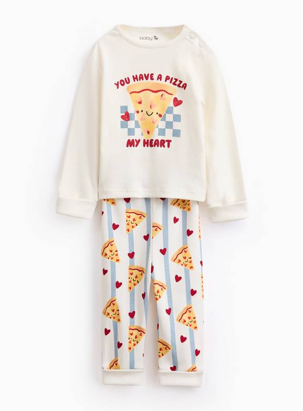 Valentine's Pizza Printed Pyjama Set 9-12 months