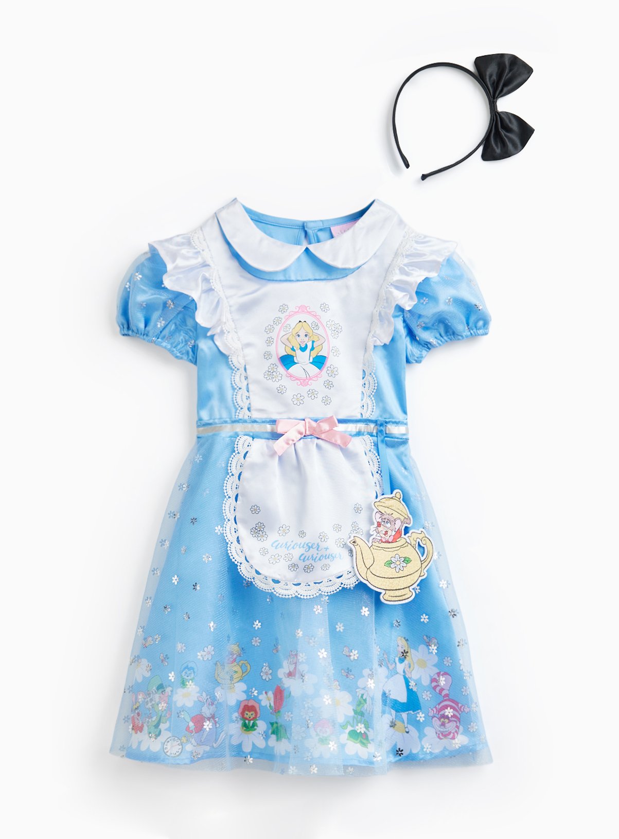 princess polly baby blue dress Buy Disney Alice In Wonderland Fancy Dress Costume 3-4 Years | null