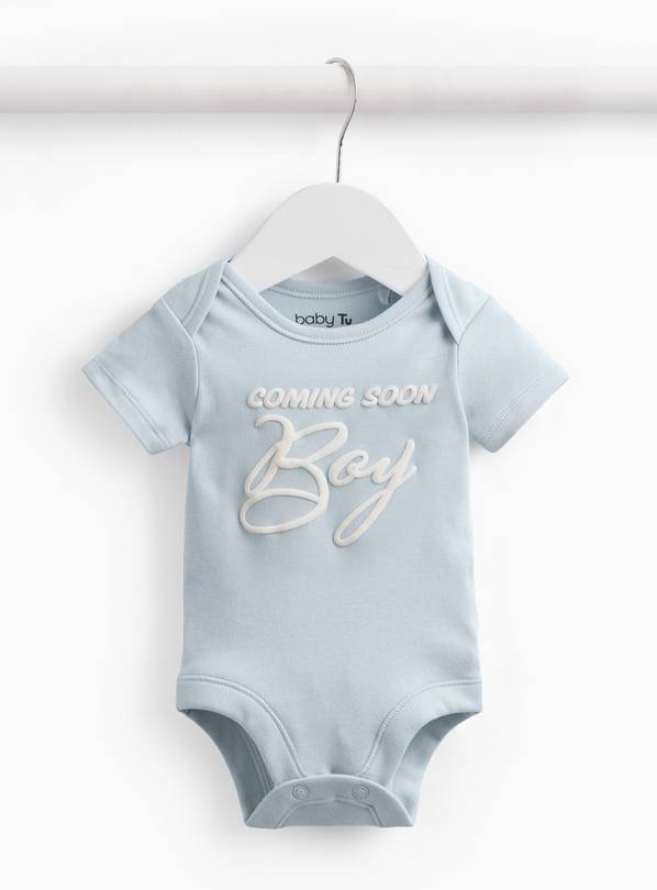 Blue Coming Soon Boy Bodysuit Newborn
