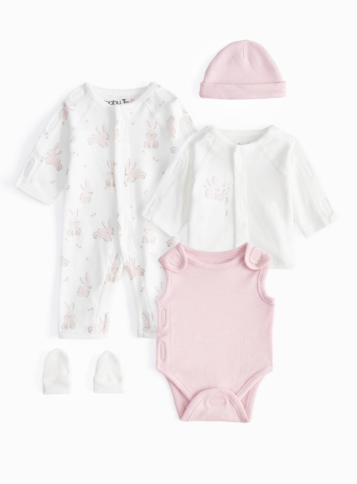 Rabbit Premature Baby Printed 5-Piece Starter Set 3lbs - 1.4kg - Image 1