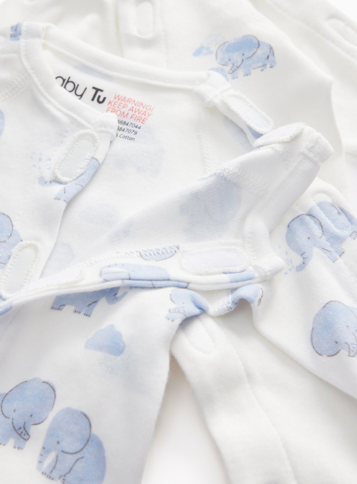 Blue Premature Baby Elephant Printed 6-Piece Starter Set 3lbs - 1.4kg - Image 2 thumbnail