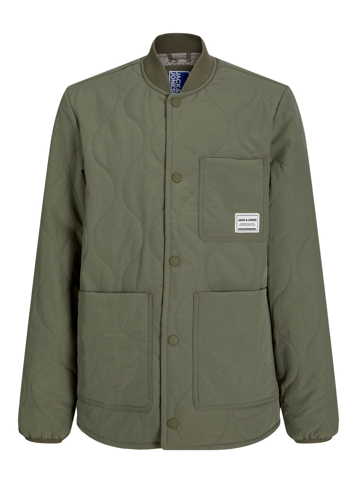 Green Green JACK & JONES JUNIOR Hero Liner Quilted Jacket - Jack and Jones Junior by Sainsbury's