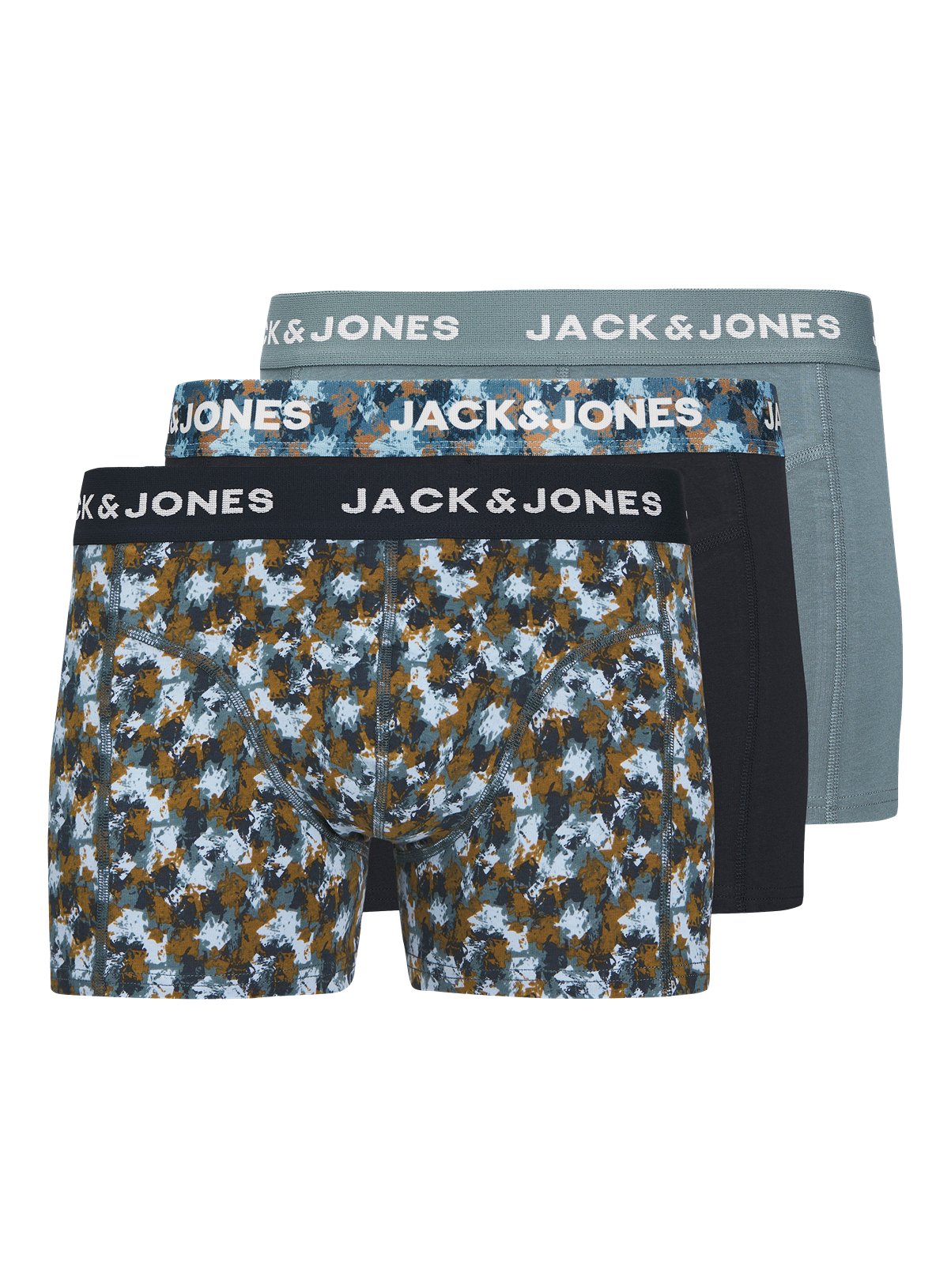 Blue Blue JACK & JONES JUNIOR Ethan Trunks 3 Pack Junior (16 Years) - Jack and Jones Junior by Sainsbury's