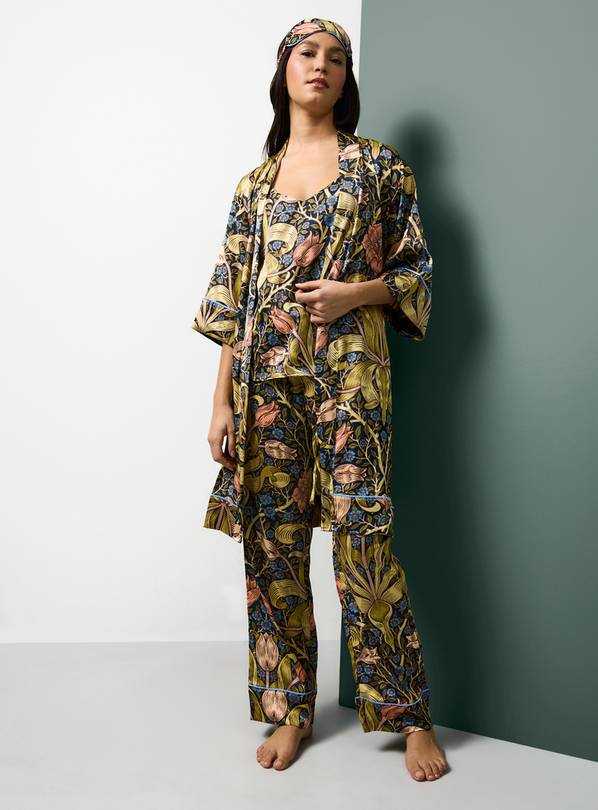 Tu x Morris & Co. Spring Thicket Print Satin 3-Piece Pyjama Set  24