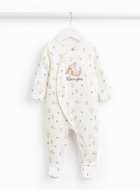 Cream Guess How Much I Love You Fleece Lined Sleepsuit 12-18 months