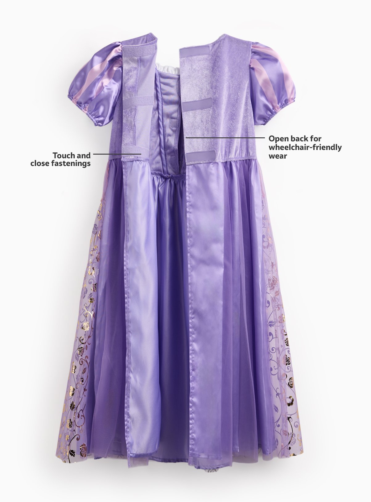 Disney Rapunzel Adaptive Fancy Dress Costume 7-8 years - Image 5 thumbnail