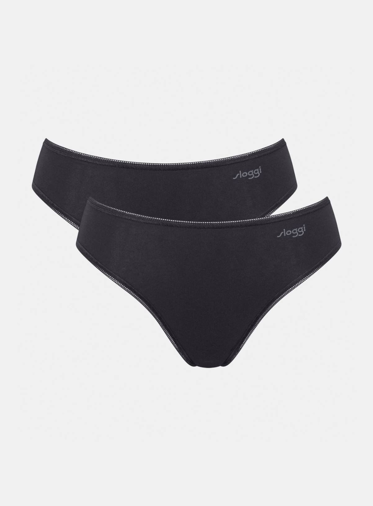 SLOGGI Pure Comfort Tai Knickers 2 Pack Black M - Image 4