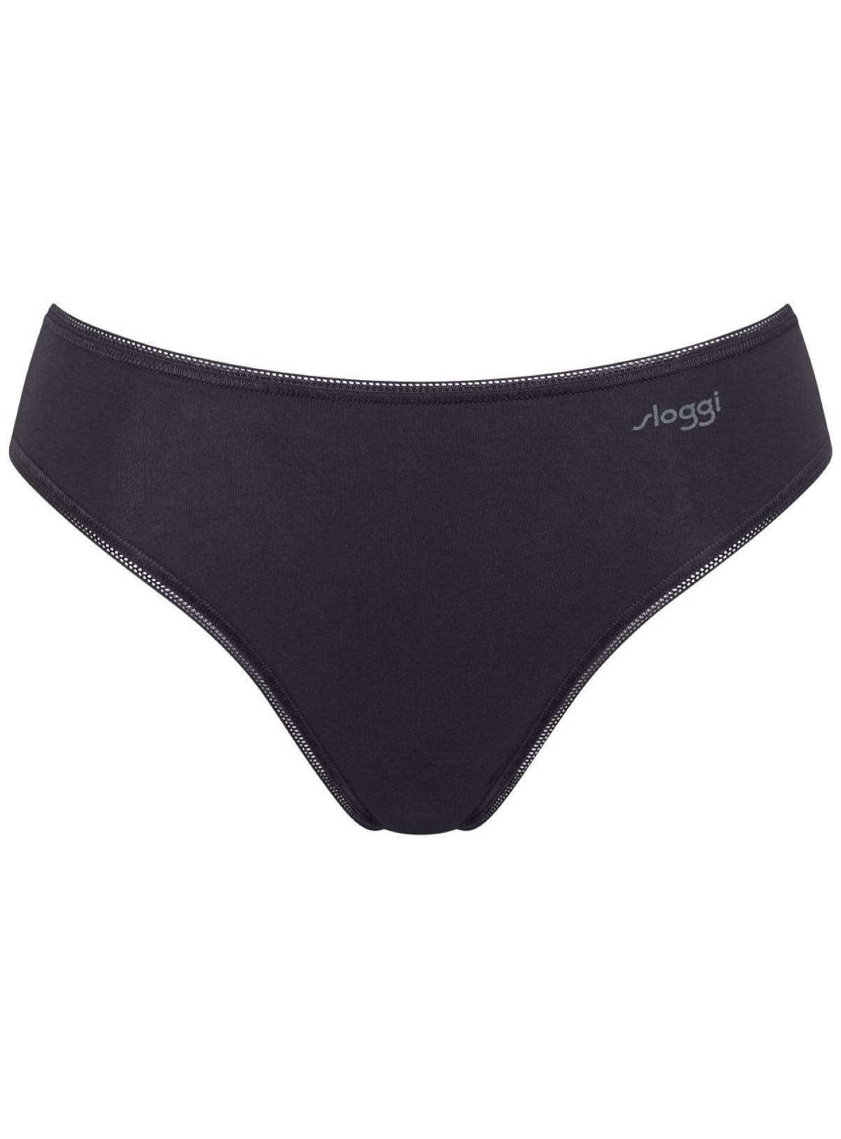 SLOGGI Pure Comfort Tai Knickers 2 Pack Black M - Image 5