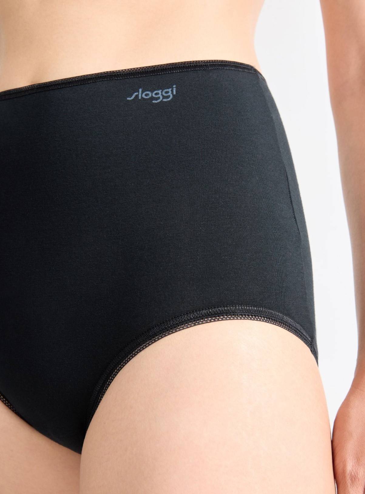 SLOGGI Pure Comfort Maxi Knickers 2 Pack Black S - Image 3