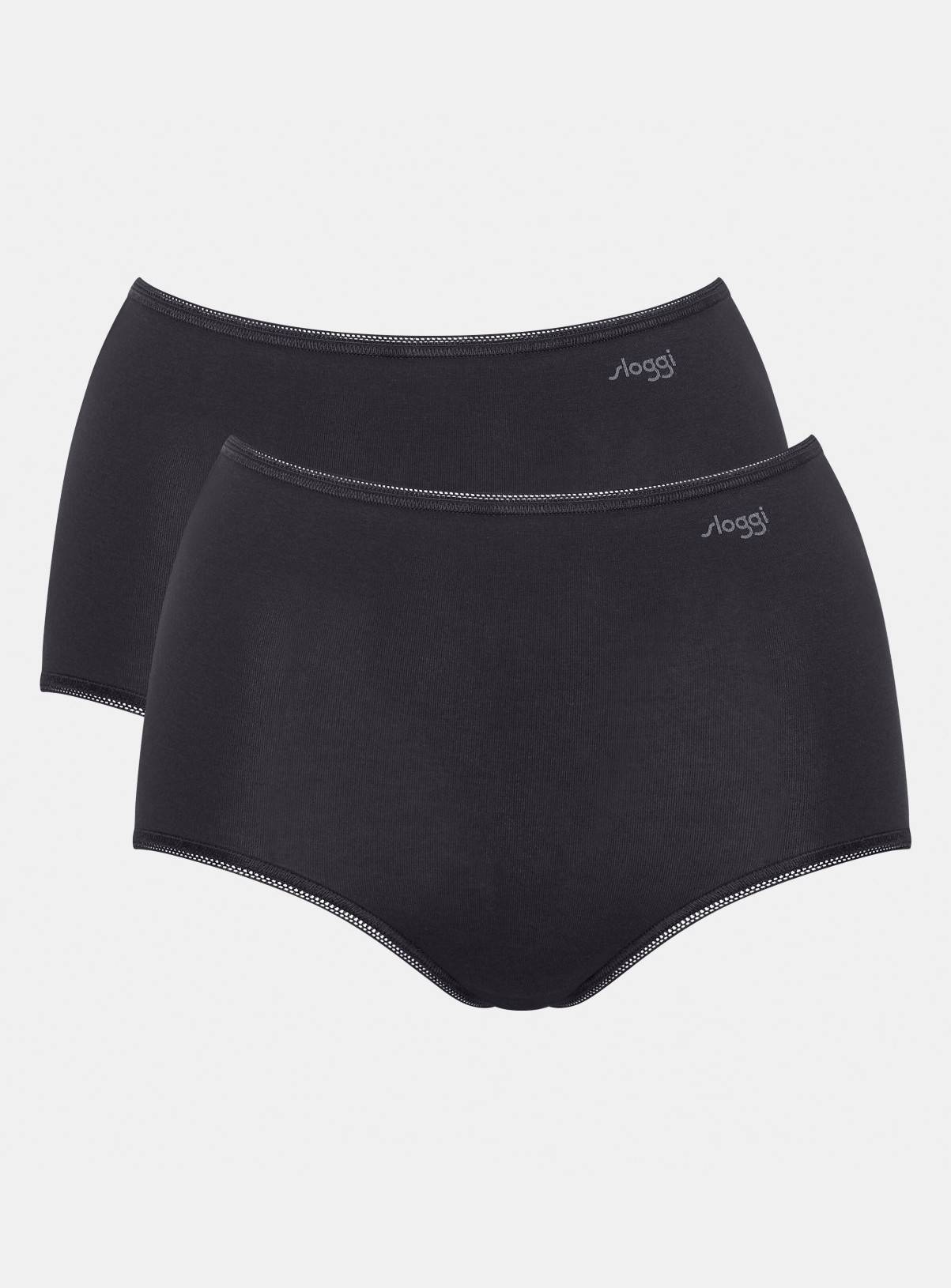 SLOGGI Pure Comfort Maxi Knickers 2 Pack Black S - Image 4