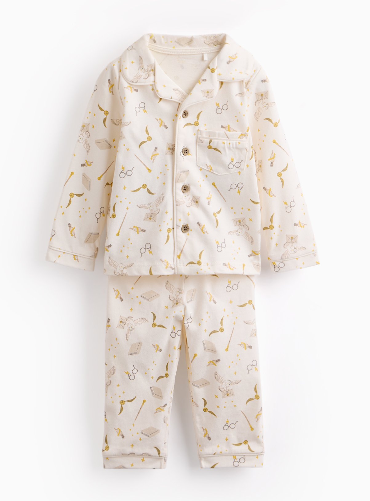Cream Cream Harry Potter Print Traditional Pyjamas - Harry Potter by Sainsbury's