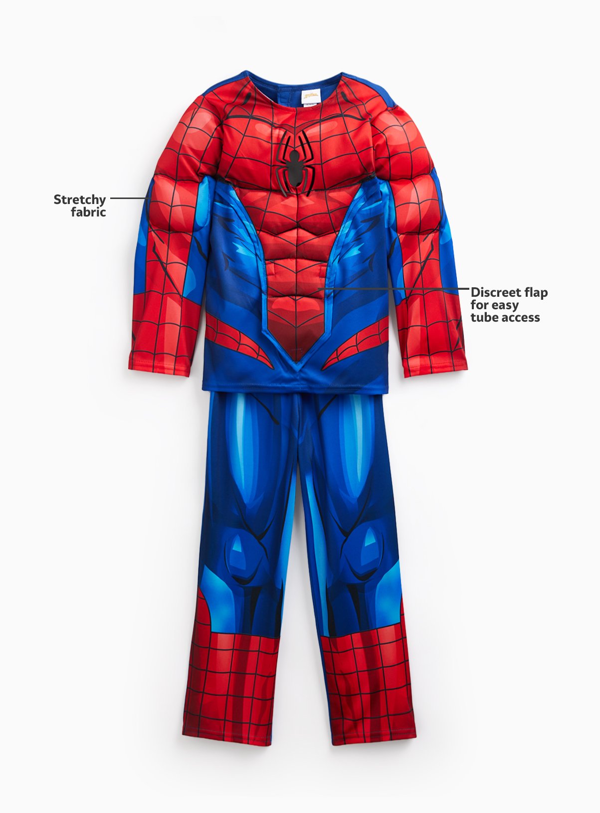 Disney Spiderman Adaptive Fancy Dress Costume 3 Piece 9-10 years - Image 2 thumbnail