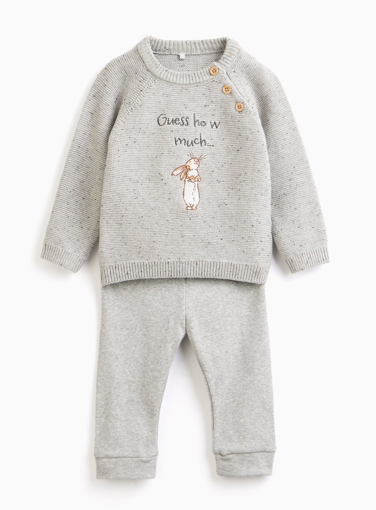 Grey Guess How Much I Love You Knitted Set 3-6 months