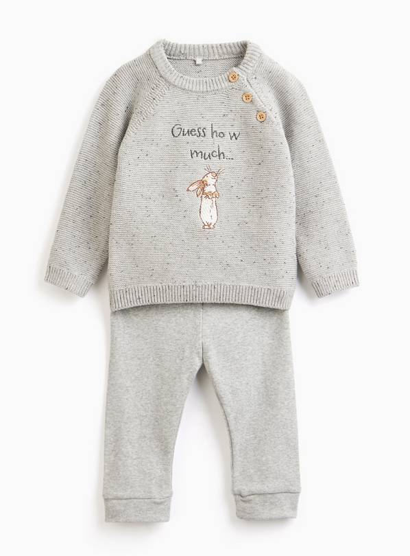 Grey Guess How Much I Love You Knitted Set 3-6 months
