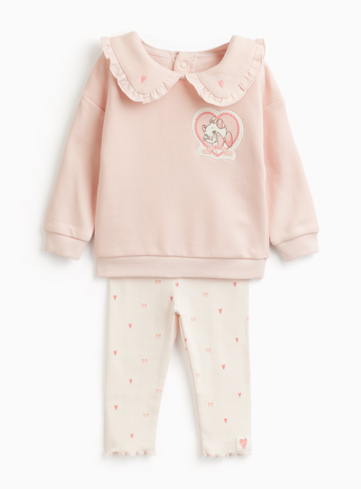 Pink Aristocats Collared Sweatshirt & Leggings Set 3-6 months - Image 1 thumbnail