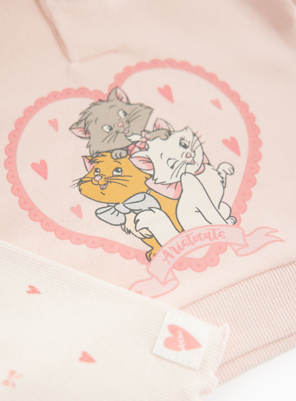 Pink Aristocats Collared Sweatshirt & Leggings Set 6-9 months - Image 2 thumbnail
