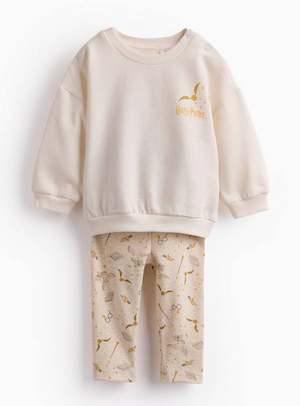 Cream Harry Potter Sweatshirt & Leggings Set 9-12 months
