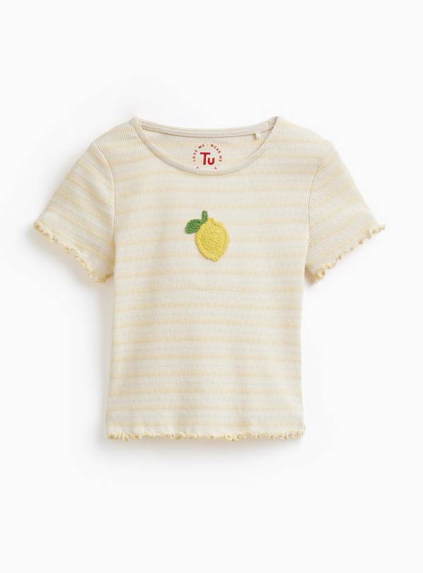 White Lemon Embossed T-Shirt 10 years