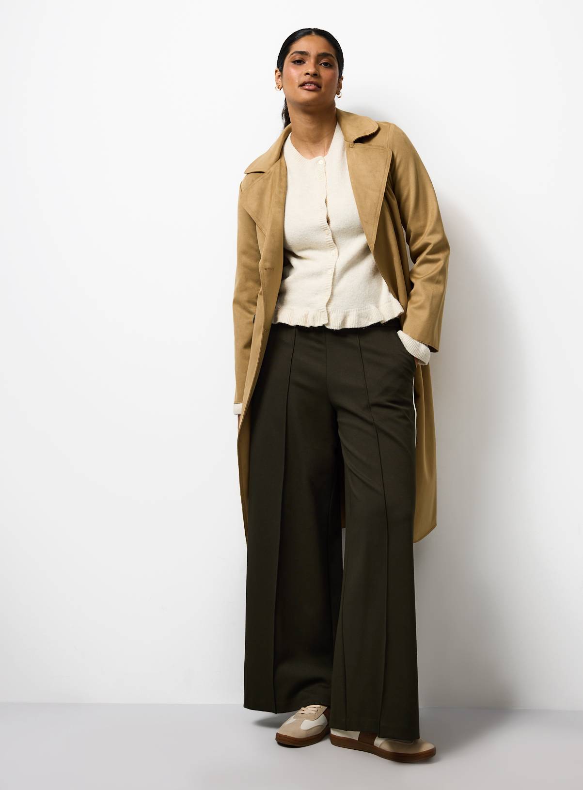 Cream Frill Hem Button Cardigan 22 - Image 2