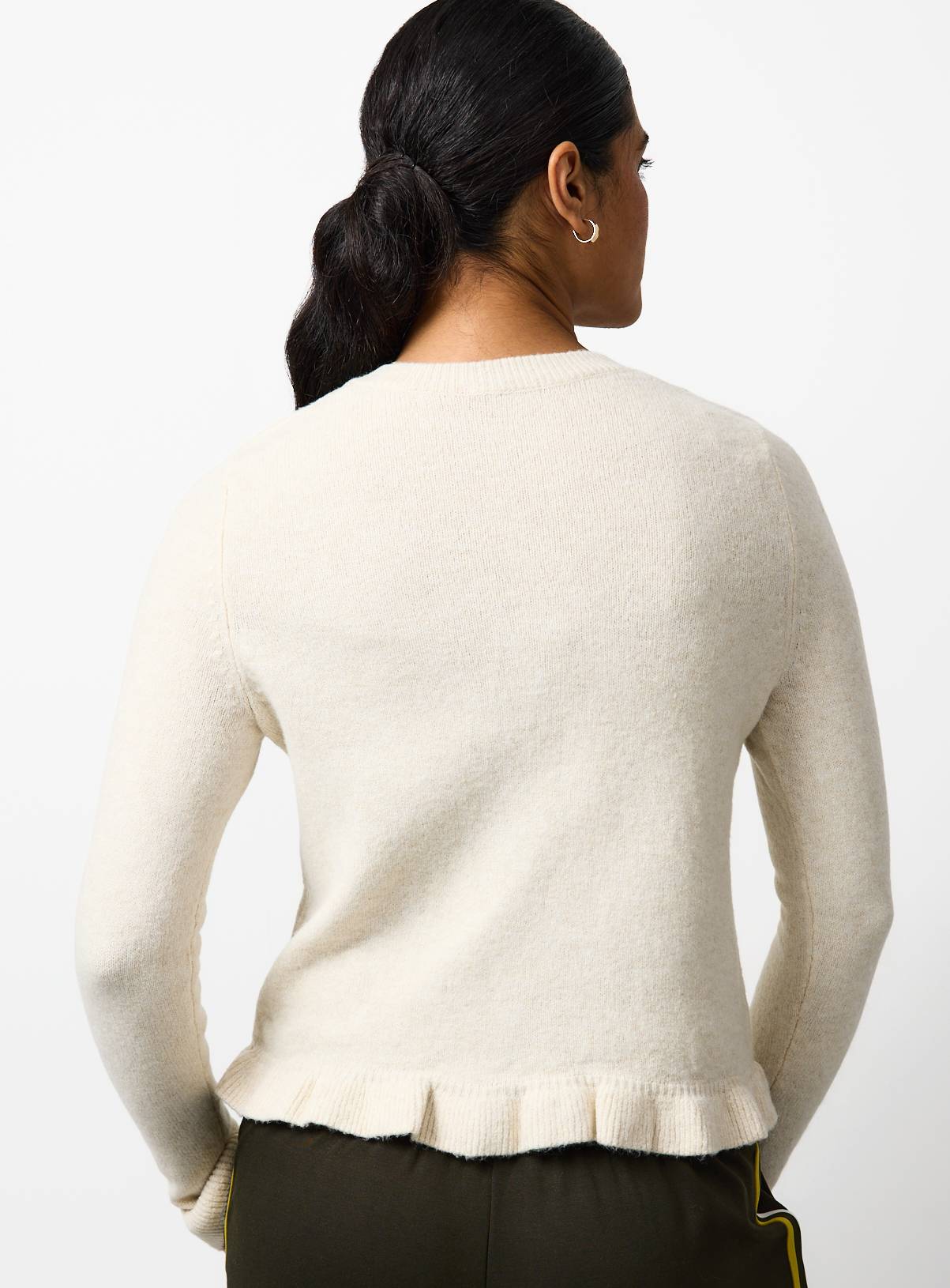 Cream Frill Hem Button Cardigan 22 - Image 4