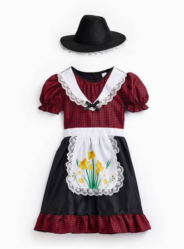 Traditional Welsh Girl Fancy Dress Costume 3-4 Years
