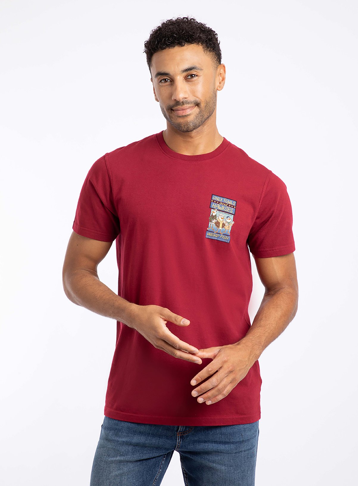 Men's Red WEIRD FISH Only Fowls And Hawkses Artist T Shirt