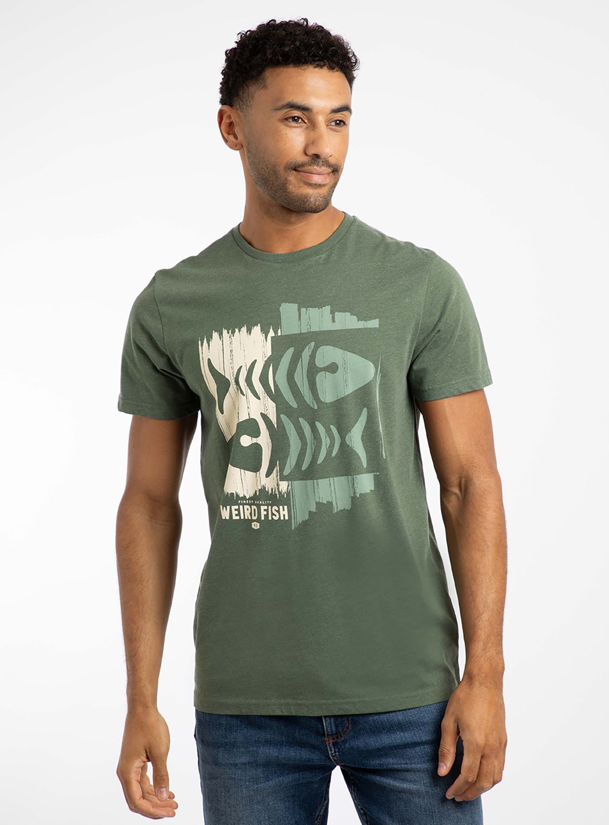 Men's WEIRD FISH Double Fish Graphic T Shirt