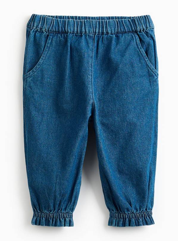 Blue Washed Denim Jeans  Up to 3 mths