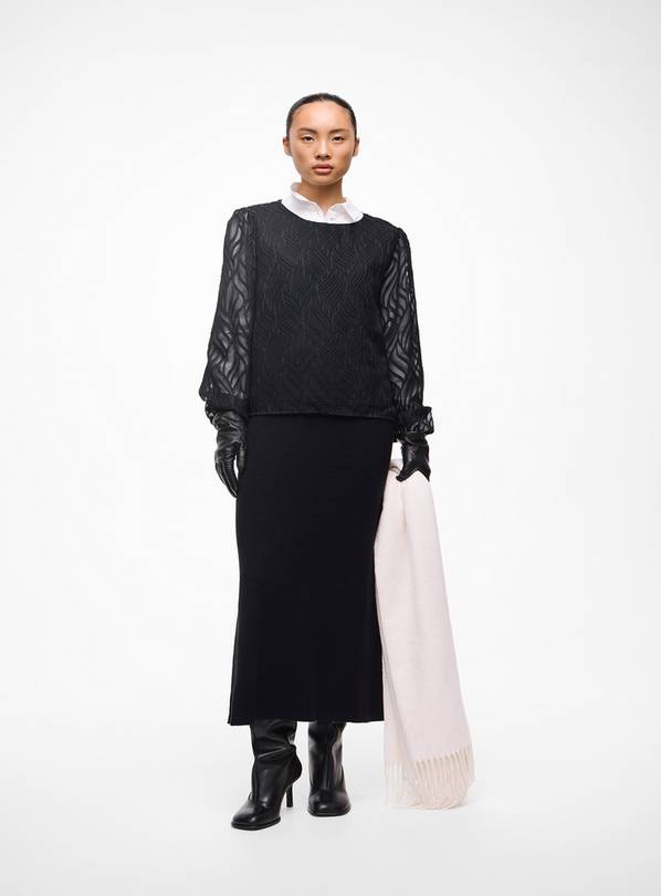 VILA Ankle Knit Skirt L