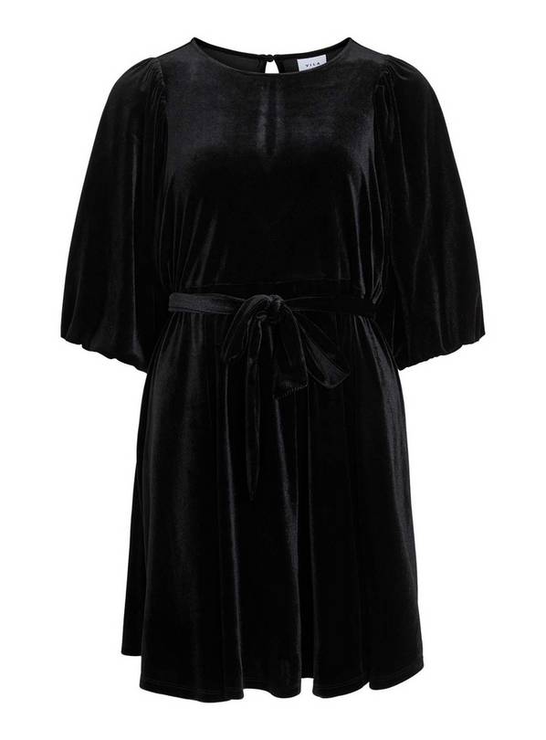 VILA Emily O-Neck 3/4 Short Dress L