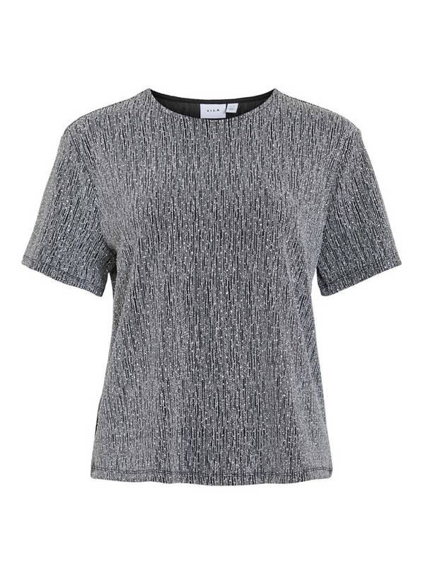 VILA Silna O Neck Short Sleeved Top L