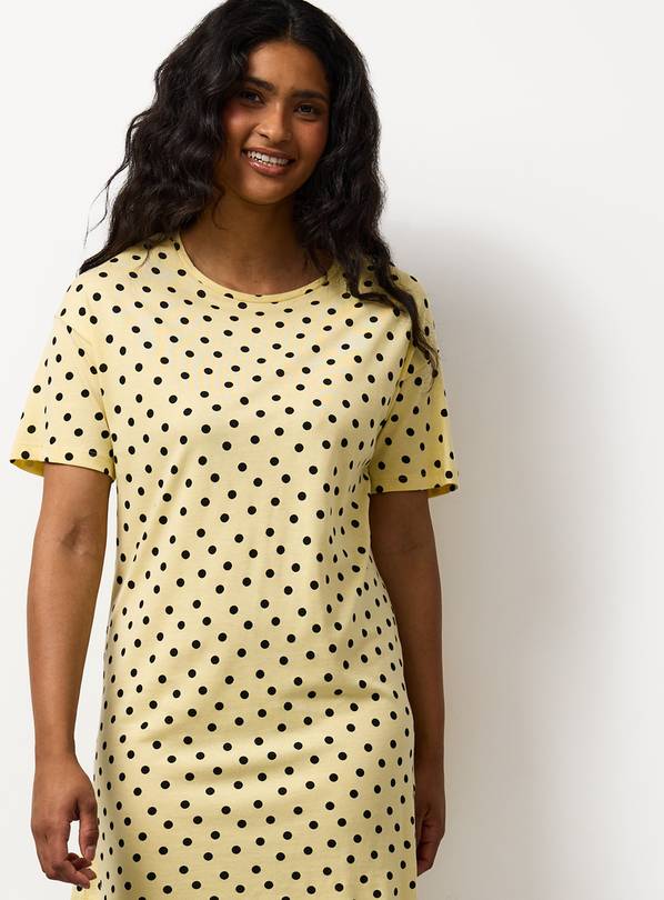 Yellow Spotted Modal Sleep Tee XL