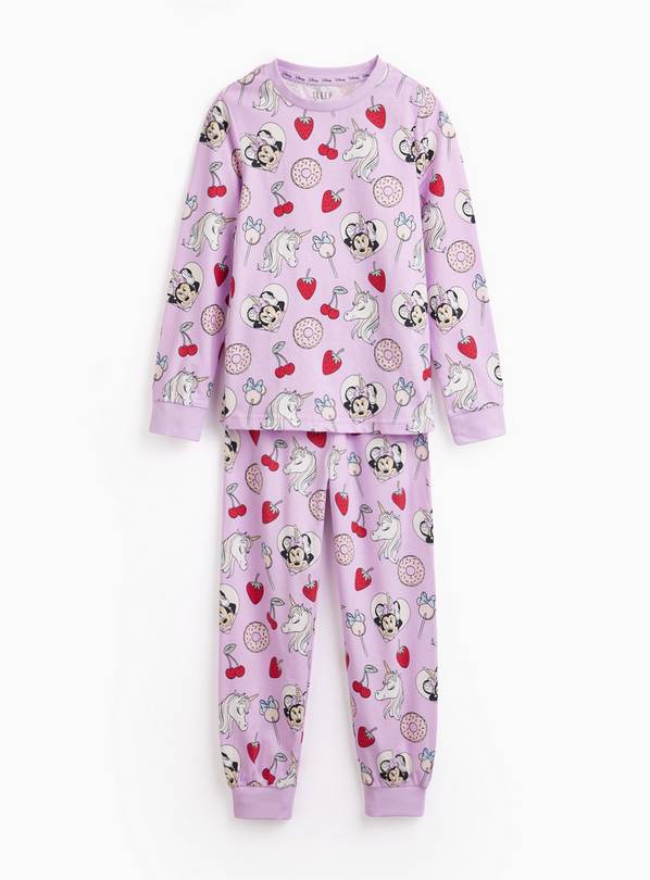 Purple Minnie Mouse Printed Pyjama Set 6-7 years