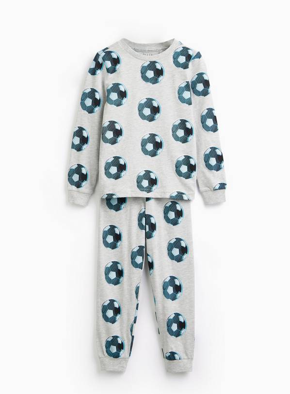 Grey Football Print Pyjama Set 2-3 years