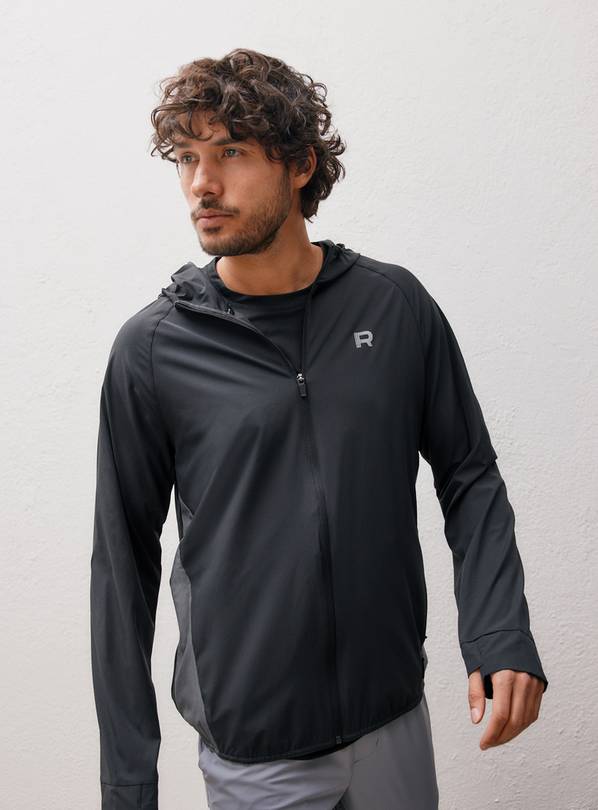REAKTIV Black & Charcoal Lightweight Active Hoodie XXXL