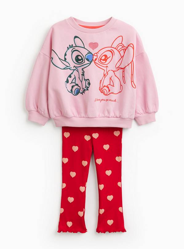 Stitch & Angel Graphic Sweat & Flare Set 6-7 years