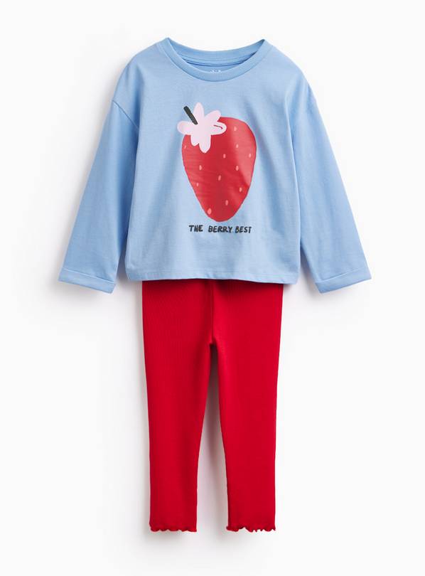 Strawberry Relaxed Top & Leggings Set 4-5 years