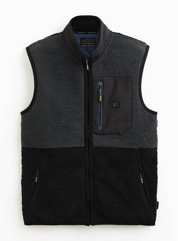 REAKTIV Black Borg Zip Through Gilet XXXXL