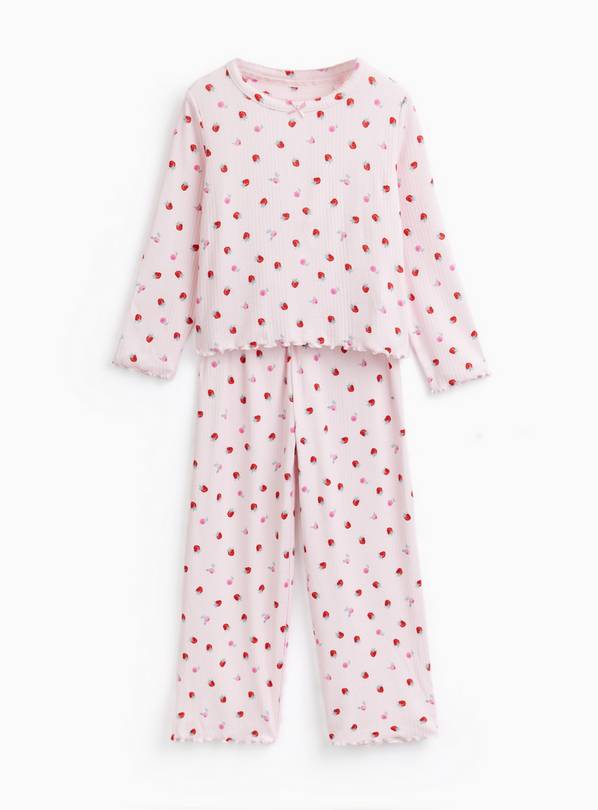 Pink Strawberry Pointelle Pyjamas 1-2 years