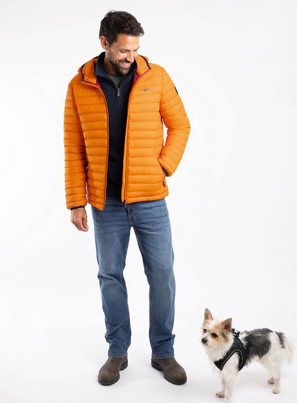 WEIRD FISH Flete Lightweight Showerproof Padded Hooded Jacket Orange L