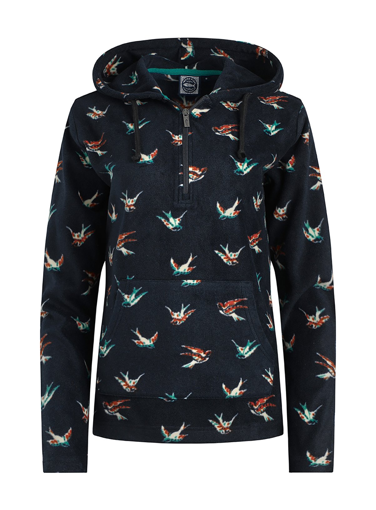 WEIRD FISH Lana 1/4 Zip Printed Micro Fleece Hoody 8 - Image 3 thumbnail