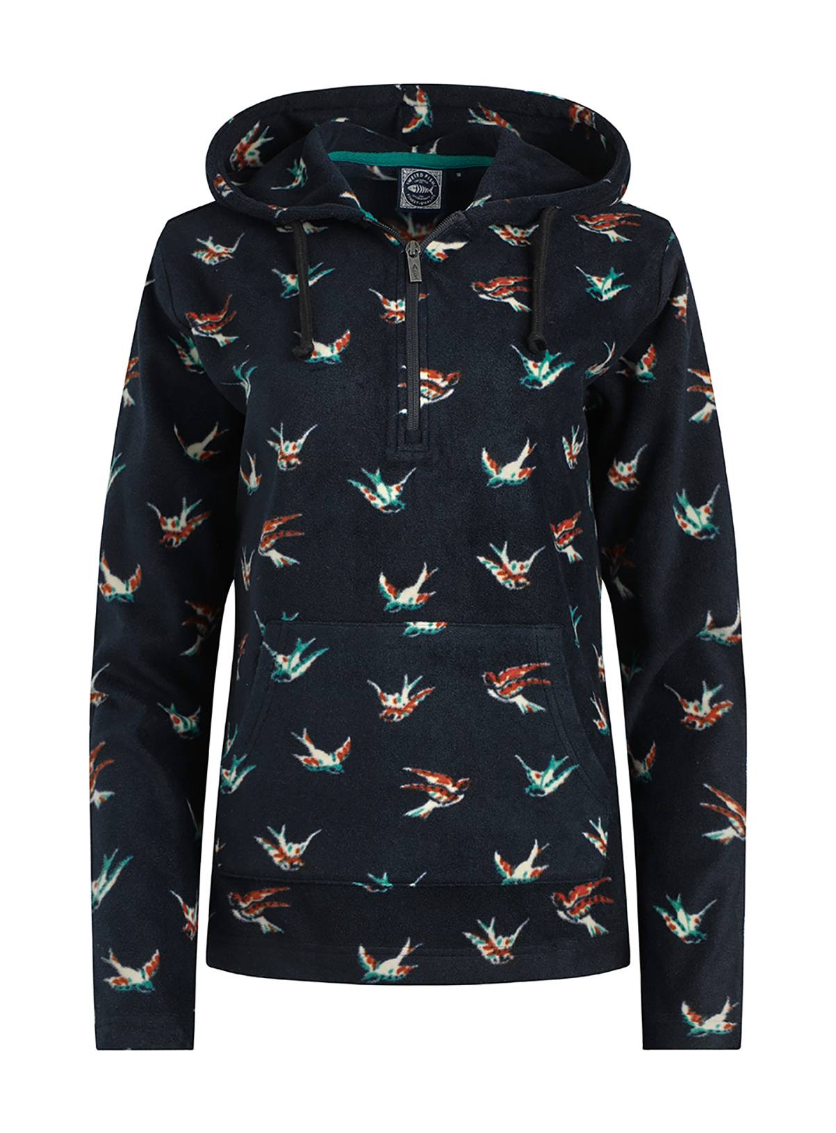 WEIRD FISH Lana 1/4 Zip Printed Micro Fleece Hoody 8 - Image 3