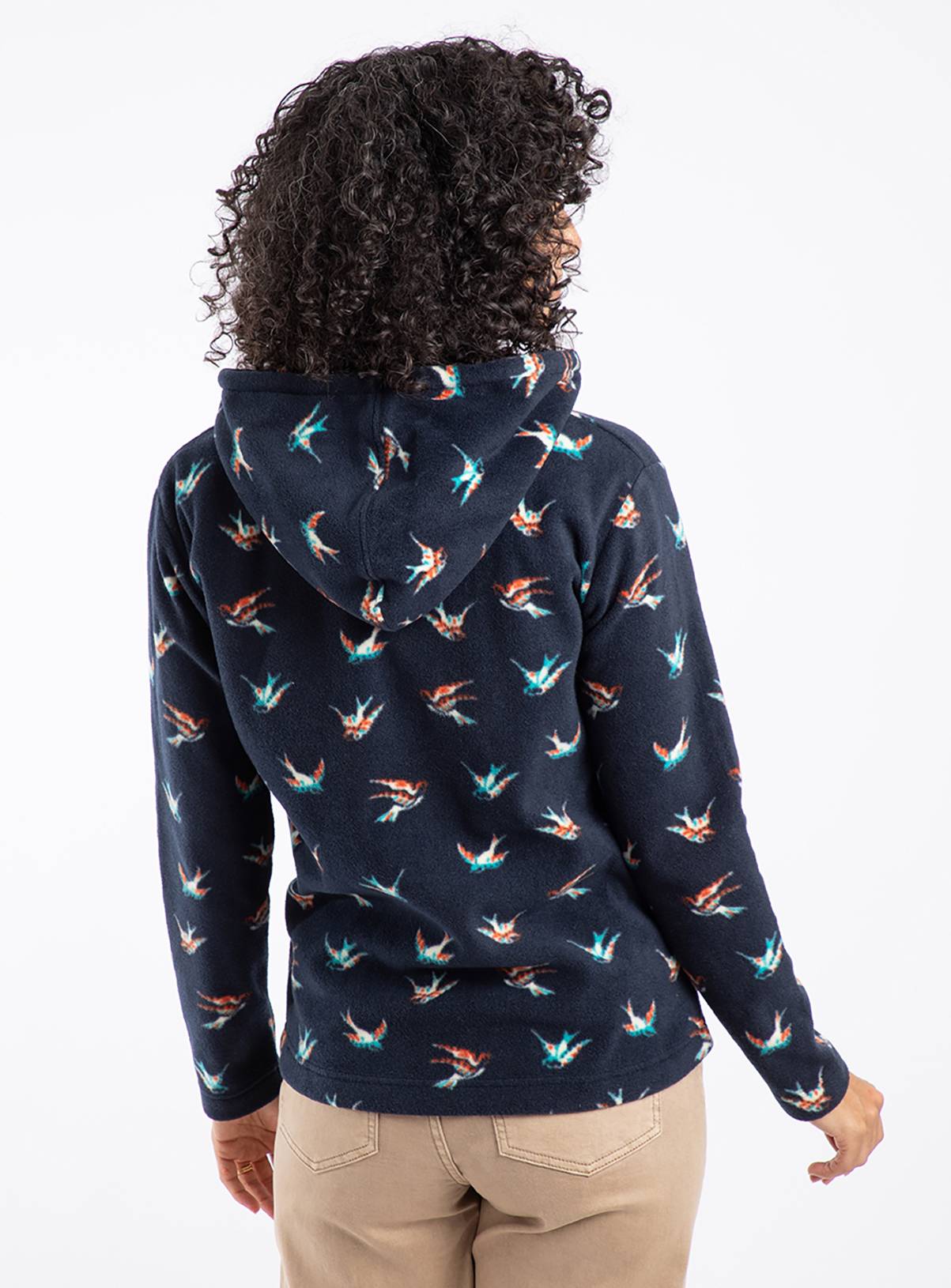 WEIRD FISH Lana 1/4 Zip Printed Micro Fleece Hoody 8 - Image 4